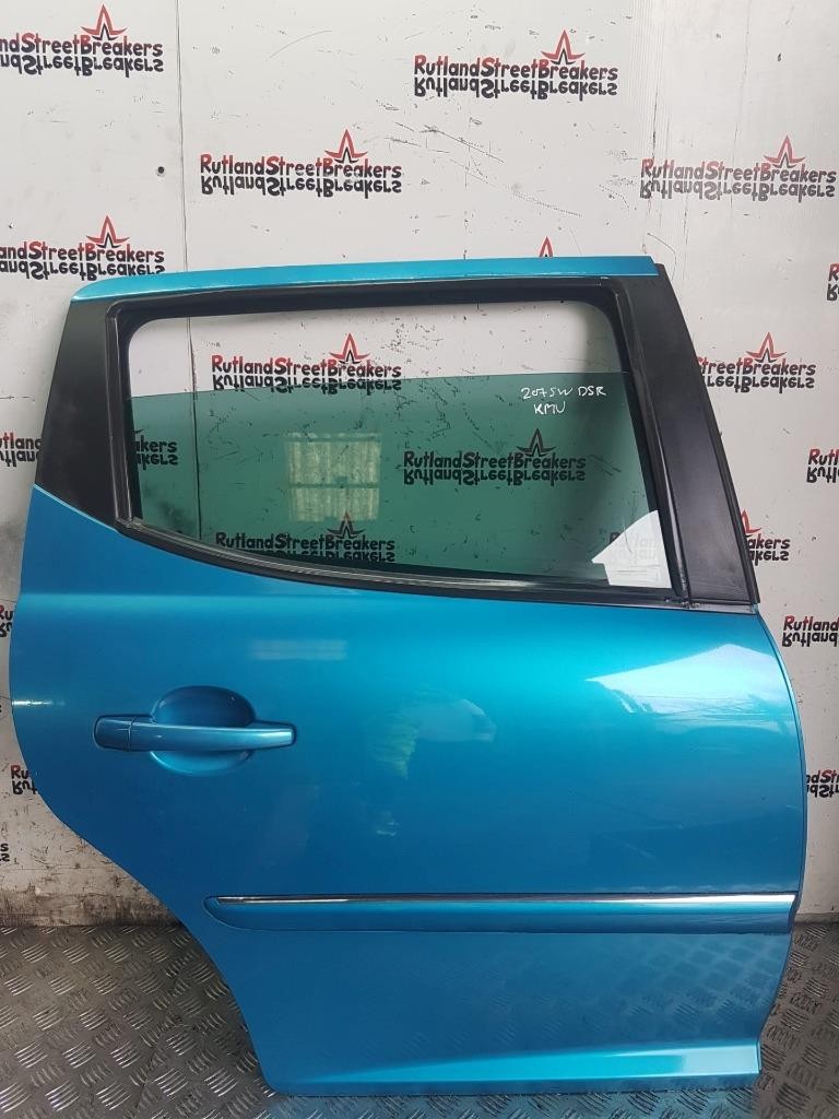 PEUGEOT-207-SW-ESTATE-DRIVER-SIDE-REAR-DOOR-BELLE-ILE-BLUE-KGW-2006-2012-135678117740 PEUGEOT 207 SW ESTATE DRIVER SIDE REAR DOOR BELLE-ILE BLUE KGW 2006 - 2012 - Image 1