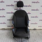 PEUGEOT 208 5 DOOR FRONT PASSENGER SIDE SEAT IN BLACK / BLUE CLOTH 2012 TO 2018