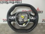 PEUGEOT 3008 FLAT BOTTOM STEERING WHEEL WITH WIRING 98105487AU 2017 TO 2020