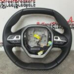 PEUGEOT 3008 FLAT BOTTOM STEERING WHEEL WITH WIRING 98105487AU 2017 TO 2020
