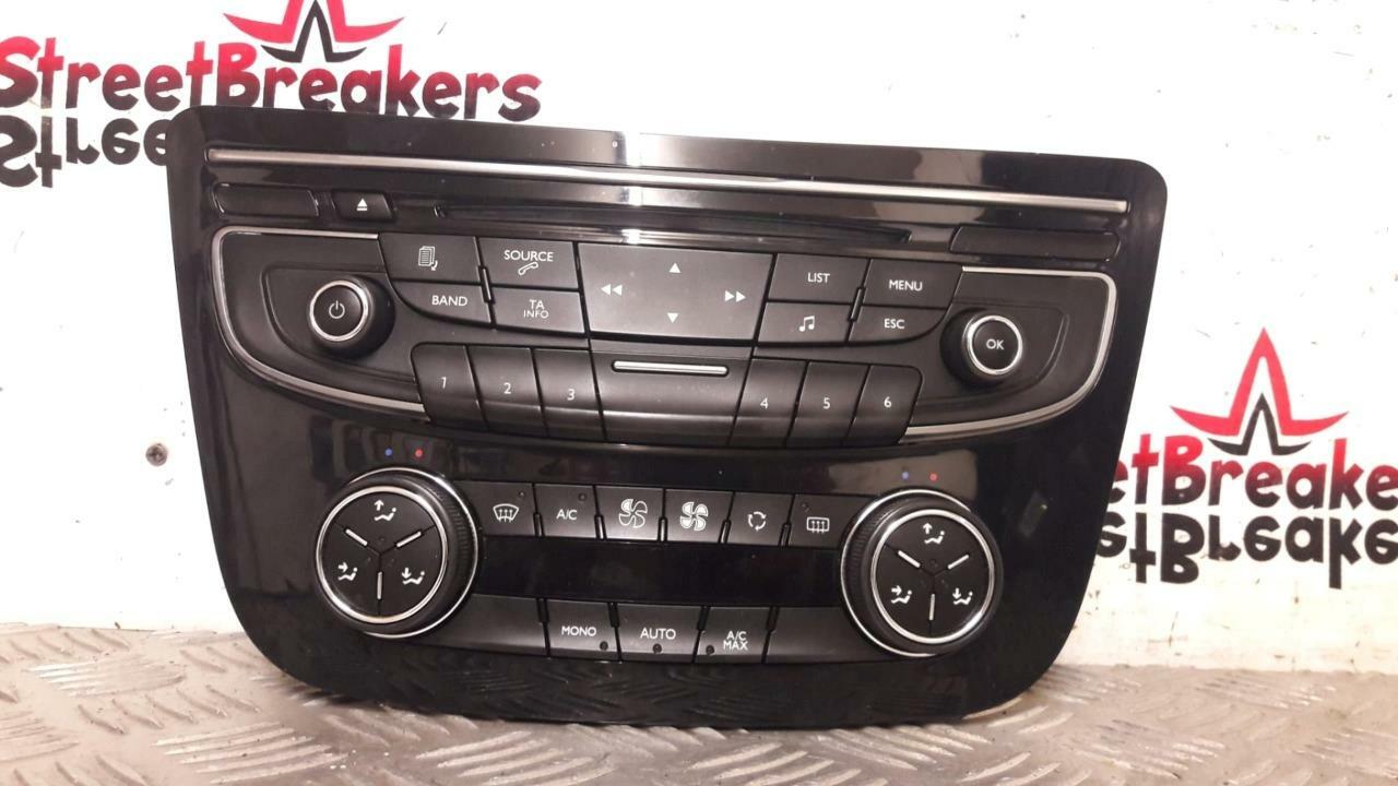 PEUGEOT-508-RADIO-CD-AC-HEATER-CLIMATE-CONTROL-PANEL-SWITCH-UNIT-96656641XZ-134049582690 PEUGEOT 508 RADIO CD & AC HEATER CLIMATE CONTROL PANEL SWITCH UNIT 96656641XZ - Image 1