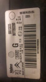 PEUGEOT PARTNER PASSENGER SIDE HEADLIGHT 2012 TO 2015 9677202280 - Image 9