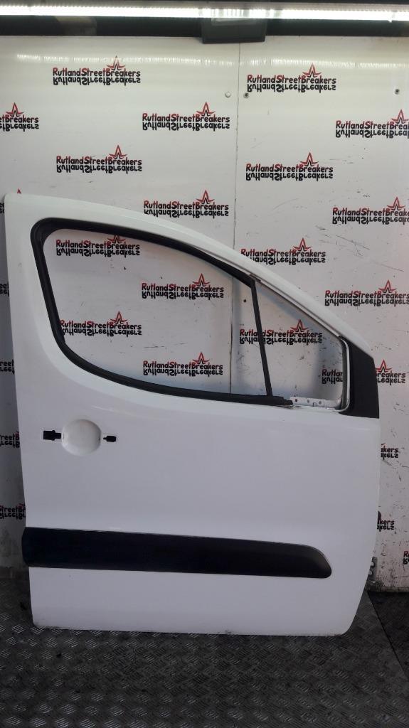 CITROEN-BERLINGO-PEUGEOT-PARTNER-DRIVER-FRONT-DOOR-WHITE-EWP-2009-TO-2018-145100685461 CITROEN BERLINGO / PEUGEOT PARTNER DRIVER FRONT DOOR WHITE EWP 2009 TO 2018 .. - Image 1