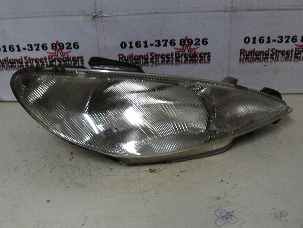 PEUGEOT-206-DRIVER-SIDE-OFFSIDE-HEADLIGHT-1998-1999-2000-2001-2002-143374610191 PEUGEOT 206 DRIVER SIDE / OFFSIDE HEADLIGHT 1998 1999 2000 2001 2002 - Image 1