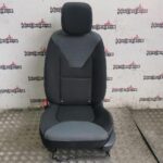 RENAULT CLIO MK4 PASSENGER FRONT SEAT IN BLACK AND GREY CLOTH 2013 TO 2019