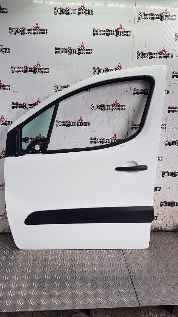 CITROEN-BERLINGO-PEUGEOT-PARTNER-PASSENGER-SIDE-FRONT-DOOR-WHITE-EWP-2009-2018-146609141492 CITROEN BERLINGO PEUGEOT PARTNER PASSENGER SIDE FRONT DOOR WHITE EWP 2009 - 2018 - Image 1