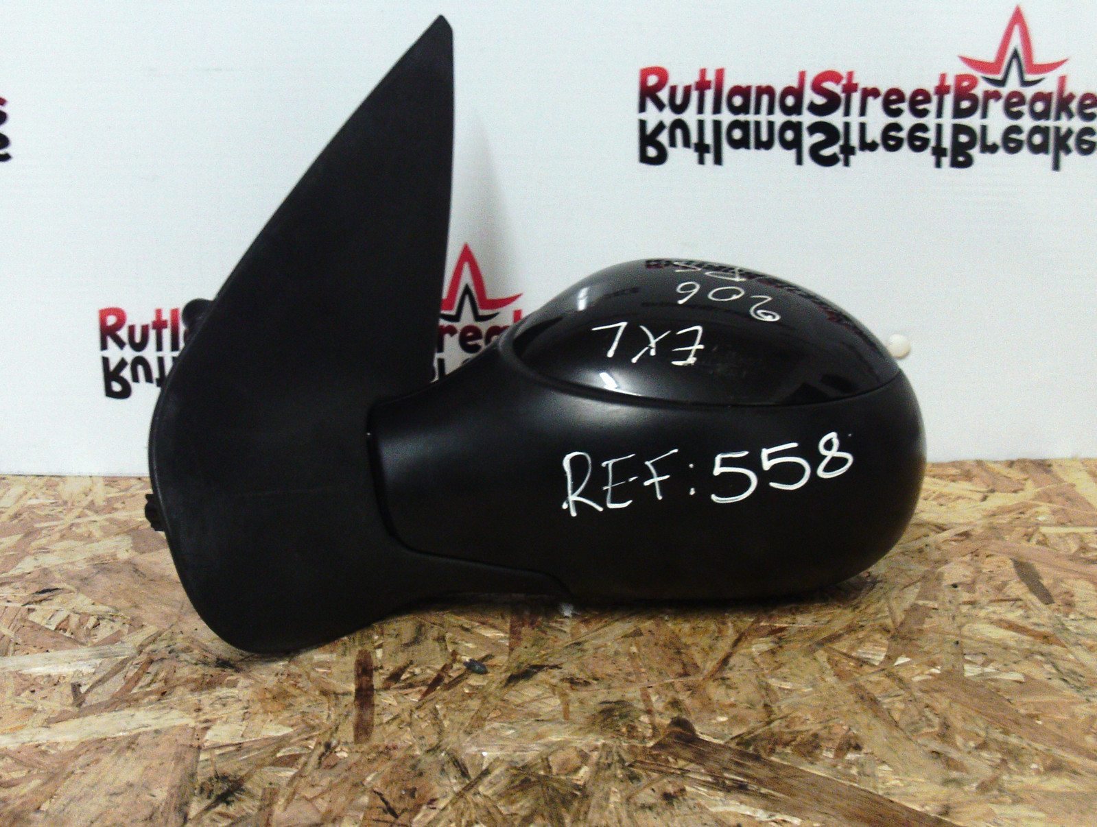 PEUGEOT-206-PASSENGER-SIDE-MANUAL-WING-MIRROR-BLACK-EXL-2002-2003-2004-2005-2006-142330775452 PEUGEOT 206 PASSENGER SIDE MANUAL WING MIRROR BLACK EXL 2002 2003 2004 2005 2006 - Image 1