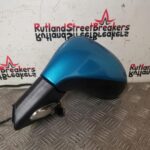 PEUGEOT 207 PASSENGER SIDE WING MIRROR BELLE-ILE BLUE KGW POWER FOLD 2006 - 2012