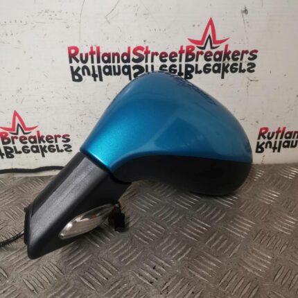 PEUGEOT 207 PASSENGER SIDE WING MIRROR BELLE-ILE BLUE KGW POWER FOLD 2006 - 2012
