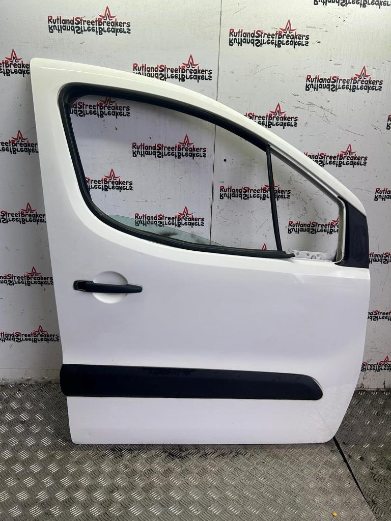 PEUGEOT-BERLINGO-CITROEN-PARTNER-DRIVER-FRONT-DOOR-WHITE-EWP-2009-TO-2018-134901747002 PEUGEOT BERLINGO / CITROEN PARTNER DRIVER FRONT DOOR WHITE EWP 2009 TO 2018 - Image 1