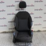 PEUGEOT 208 5 DOOR FRONT DRIVER SIDE SEAT IN BLACK / BLUE CLOTH 2012 TO 2018