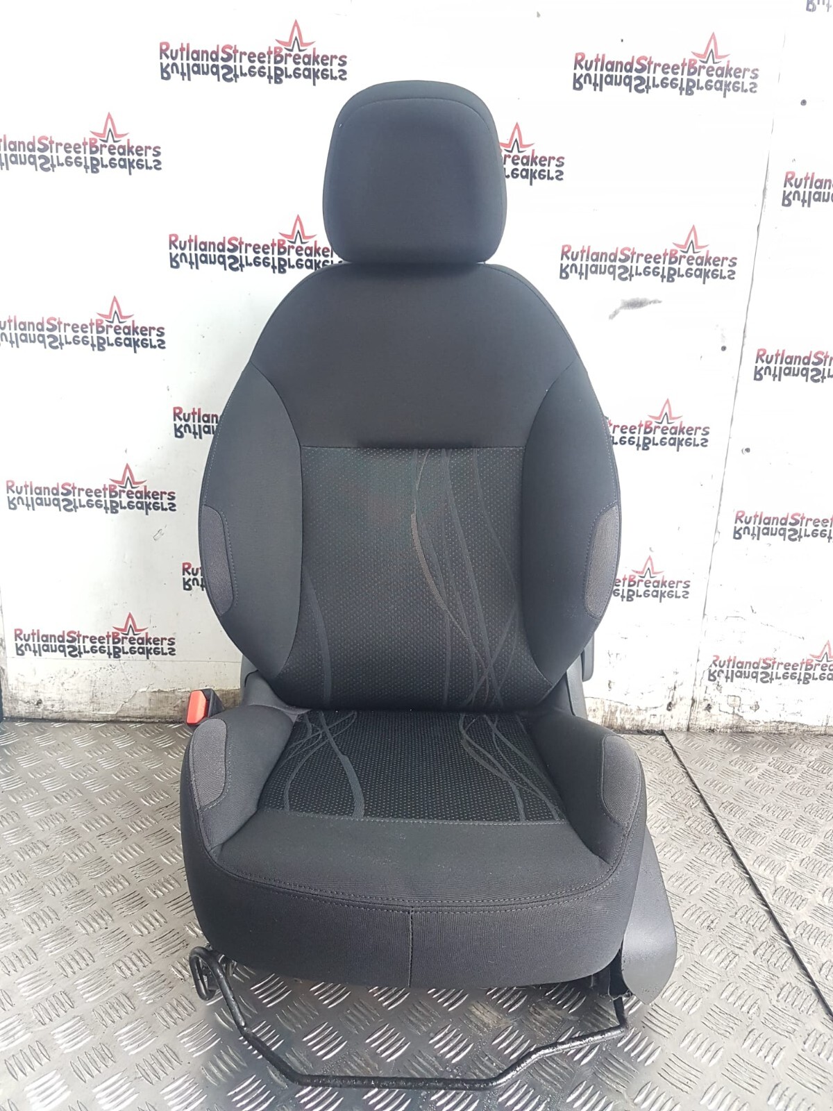 PEUGEOT-208-5-DOOR-FRONT-PASSENGER-SIDE-SEAT-IN-BLACK-CLOTH-2012-TO-2018-147168440133 PEUGEOT 208 5 DOOR FRONT PASSENGER SIDE SEAT IN BLACK CLOTH 2012 TO 2018 - Image 1