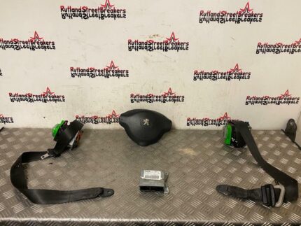 PEUGEOT PARTNER AIR BAG KIT SEATBELTS / MODULE / STEERING AIRBAG 2009 TO 2011