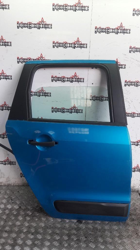 CITROEN-C3-PICASSO-DRIVER-SIDE-REAR-DOOR-IN-BELLE-ILE-BLUE-2009-TO-2016-145110869614 CITROEN C3 PICASSO DRIVER SIDE REAR DOOR IN BELLE-ILE BLUE 2009 TO 2016. - Image 1