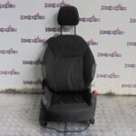 PEUGEOT 208 3 DOOR FRONT DRIVER SIDE SEAT IN BLACK / GREY CLOTH 2012 TO 2018
