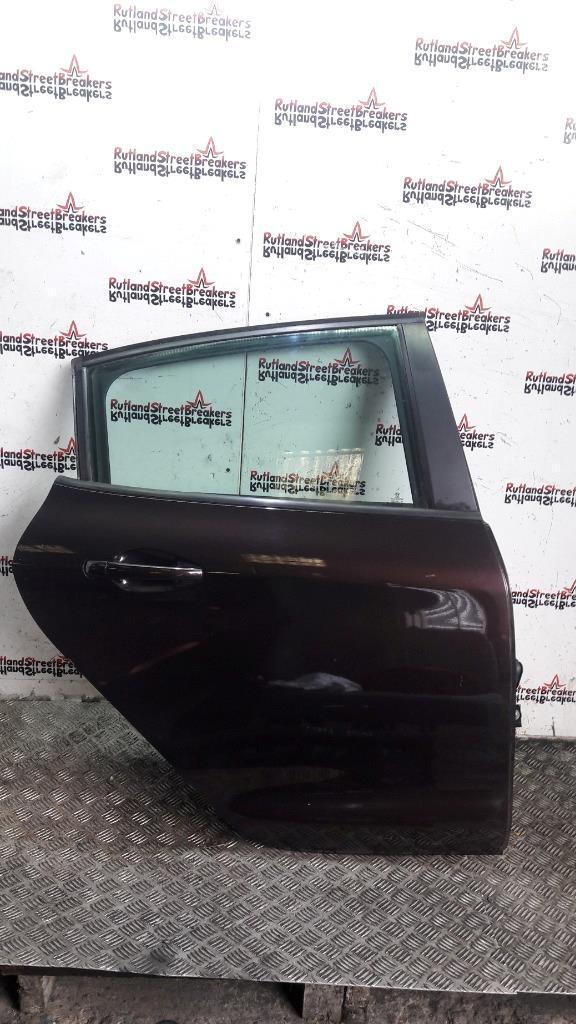 PEUGEOT-208-DRIVER-SIDE-REAR-DOOR-IN-RED-BLACK-KJX-2012-TO-2018-145021533664 PEUGEOT 208 DRIVER SIDE REAR DOOR IN RED BLACK KJX 2012 TO 2018 - Image 1