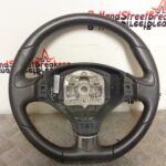 PEUGEOT 5008 LEATHER STEERING WHEEL IN GREY 2009 TO 2016