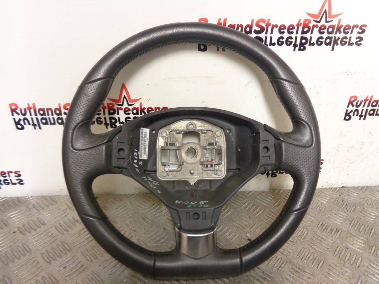 PEUGEOT-5008-LEATHER-STEERING-WHEEL-IN-GREY-2009-TO-2016-133564091904 PEUGEOT 5008 LEATHER STEERING WHEEL IN GREY 2009 TO 2016 - Image 1