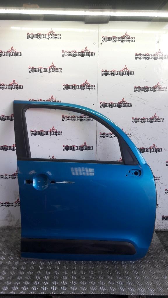 CITROEN-C3-PICASSO-DRIVER-SIDE-FRONT-DOOR-IN-BELLE-ILE-BLUE-2009-TO-2016-145110894265 CITROEN C3 PICASSO DRIVER SIDE FRONT DOOR IN BELLE-ILE BLUE 2009 TO 2016. - Image 1