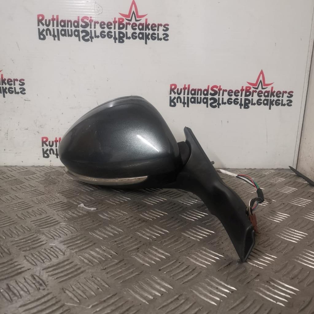 PEUGEOT-208-DRIVER-SIDE-WING-MIRROR-IN-SHARK-GREY-KTP-2012-TO-2019-137064228475 PEUGEOT 208 DRIVER SIDE WING MIRROR IN SHARK GREY KTP 2012 TO 2019 - Image 1
