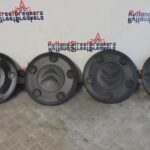 CITROEN DISPATCH SET OF 4 GENUINE WHEEL HUB CENTRE CAPS IN BLACK 2016 66 TO 2022