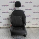 PEUGEOT 208 3 DOOR FRONT PASSENGER SIDE SEAT IN BLACK / GREY CLOTH 2012 TO 2018
