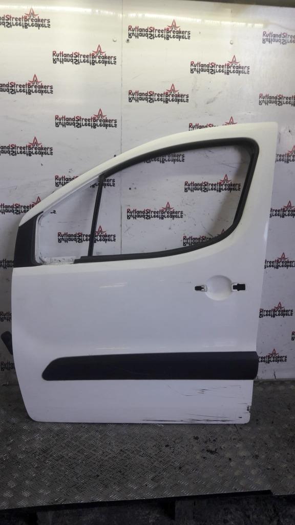 CITROEN-BERLINGO-PEUGEOT-PARTNER-PASSENGER-SIDE-FRONT-DOOR-WHITE-2009-TO-2018-144676327268 CITROEN BERLINGO PEUGEOT PARTNER PASSENGER SIDE FRONT DOOR WHITE 2009 TO 2018 - Image 1