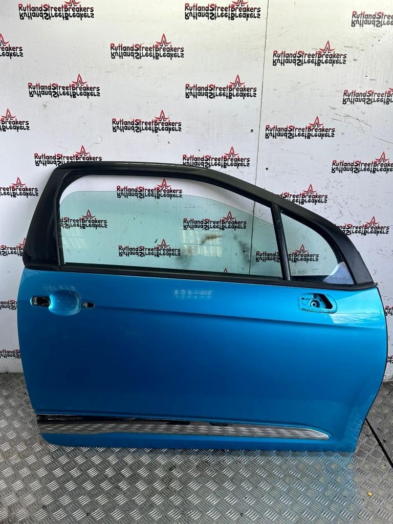 CITROEN-DS3-DRIVER-SIDE-OFF-SIDE-FRONT-DOOR-IN-BELLE-BLUE-KGW-2009-TO-2018-147084951219 CITROEN DS3 DRIVER SIDE / OFF SIDE FRONT DOOR IN BELLE BLUE KGW 2009 TO 2018 - Image 1