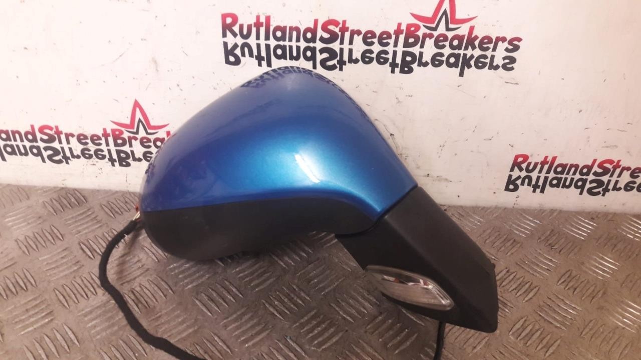 PEUGEOT-207-DRIVER-SIDE-WING-MIRROR-IN-RECIFE-BLUE-KMF-2007-TO-2013-146500101019 PEUGEOT 207 DRIVER SIDE WING MIRROR IN RECIFE BLUE KMF 2007 TO 2013 - Image 1