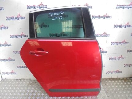 PEUGEOT 3008 DOOR DRIVER SIDE REAR BABYLON RED LKR 2009 TO 2016